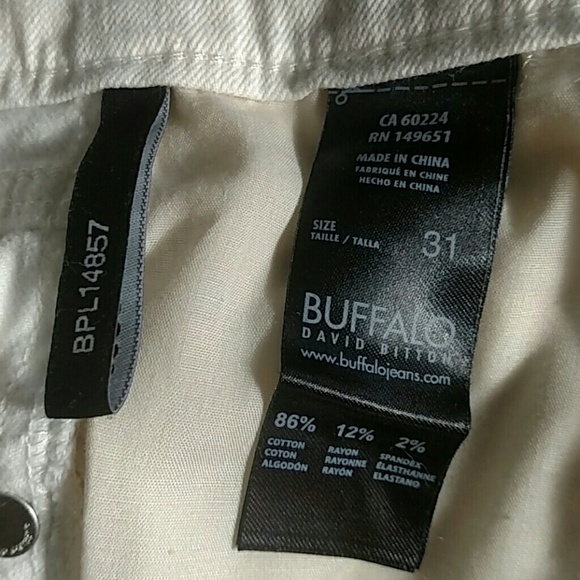 NWT Buffalo David Bitton Whte Hi Rise Skinny Jeans - Picture 7 of 7